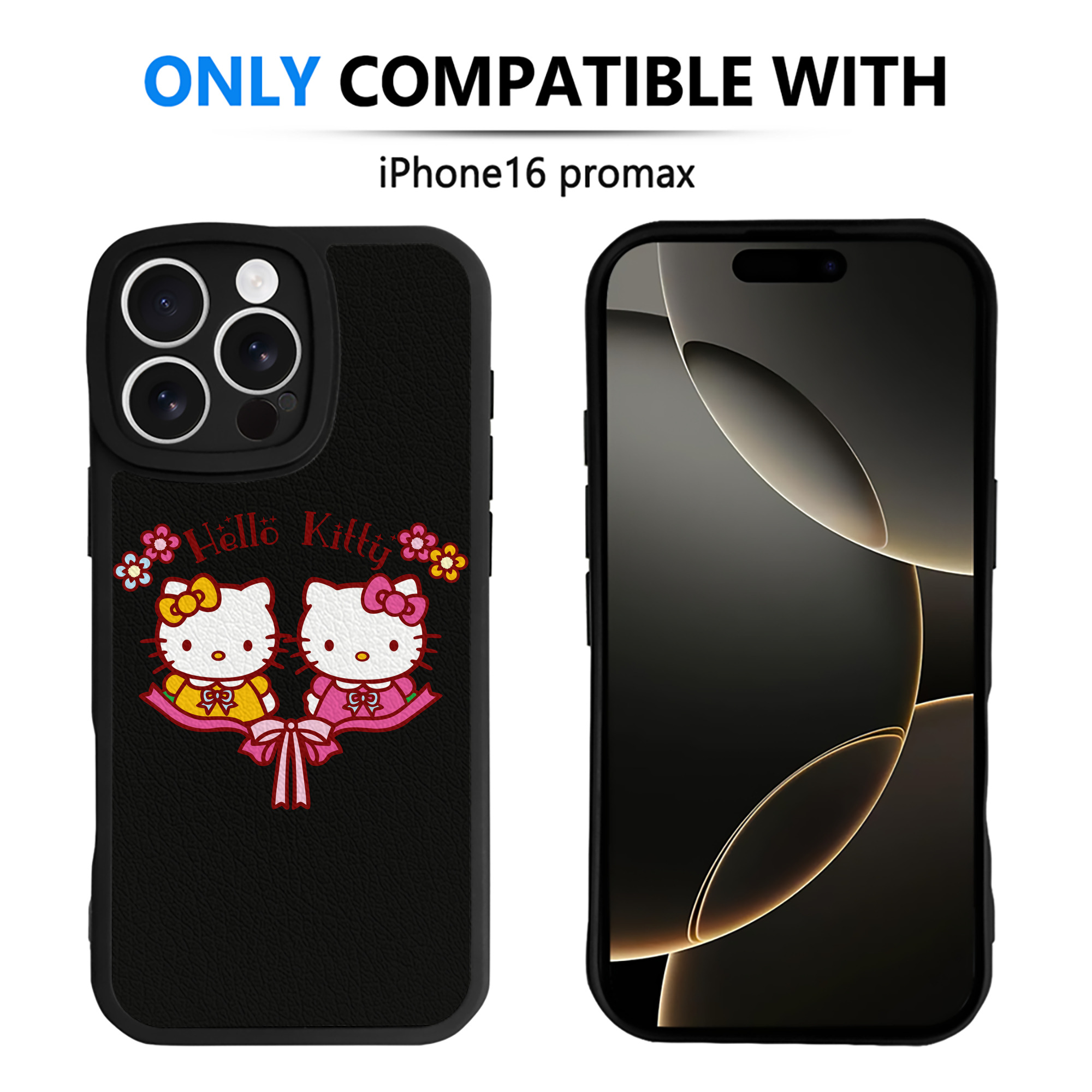 （画像用） Hello Kitty ハローキティ 【iPhone 16シリーズ対応】シリコンスマホケース（レザー調） 材質：シリコン